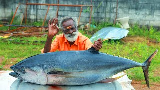 50kg TUNA FISH  The King of Fish Gravy Recipe by Daddy Arumugam  Village food factory [upl. by Toland]