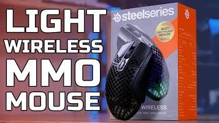 LIGHTWEIGHT WIRELESS MMO MOUSE Steelseries AEROX 9 Wireless Review [upl. by Bridges]