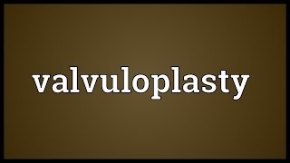 Valvuloplasty Meaning [upl. by Ahtivak]