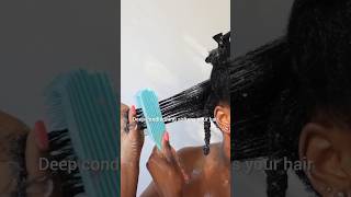 How to Detangle amp Deep condition to avoid breakage naturalhair 4chair [upl. by Lindsay918]