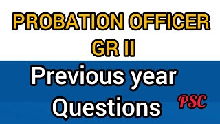 PROBATION OFFICER GR 2  Social justice Previous year question PSC  PROBATION OFFICER GR 2 PYQ PSC [upl. by Sandon]