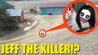 drone catches Jeff the Killer at secret hideout we found him [upl. by Otsedom]