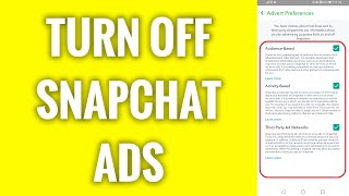 How To Turn Off Snapchat Ads [upl. by Ttenaj]