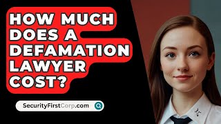 How Much Does A Defamation Lawyer Cost  SecurityFirstCorpcom [upl. by Yedsnil]