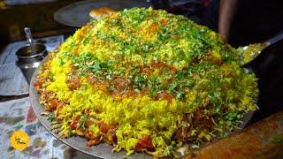 HUGE Tawa Pulao Making Rs 15 Only l आपने इतना सस्ता तवा पुलाव कभी नहीं खाया होगा l Bhavnagar Food [upl. by Akiram]