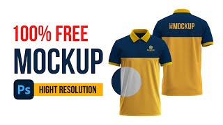 100 Free Front amp Back Polo Shirt Mockup High Resolution [upl. by Kinchen]