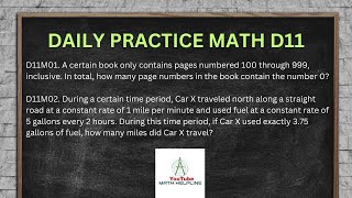 D11 DAILY PRACTICE MATH [upl. by Kyd]