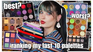 Ranking My Last 10 Palettes [upl. by Jonna804]