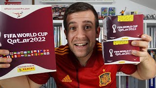 POR FÍN UNBOXING CAJA 100 SOBRES QATAR WORLD CUP 2022 PANINI [upl. by Kerek]