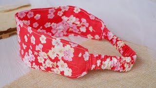 LESS BULKY Easy Fabric Headband Making with Elastic – Simple Headband for Beginners Sewing Projects [upl. by Lamrert680]