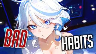 Nightcore  Bad Habits Rock Version Lyrics [upl. by Blankenship]