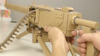 How to Make Cardboard M1919 Machine Gun That Shoots [upl. by Ezana]