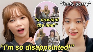 Kazuha quickly apologized to Chaewon after accidentally offending her during interview [upl. by Zildjian]