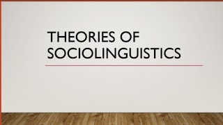 THEORIES OF SOCIOLINGUISTICS FULL EXPLANATION IN URDU AND HINDI [upl. by Kevan]