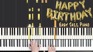 How to play quotHappy Birthdayquot  Beginner Jazz Piano Tutorial with Sheet Music [upl. by Bashemath]