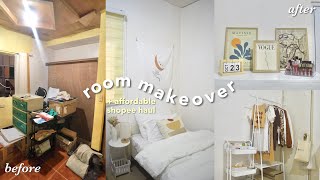 EXTREME ROOM MAKEOVER 🔨  Affordable Shopee Finds as low as 25 pesos  Philippines [upl. by Harahs]