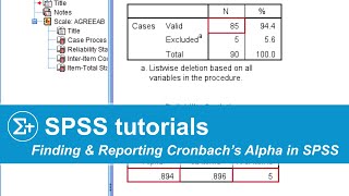 Cronbach’s Alpha in SPSS  Basics amp Troubleshooting [upl. by Merat]