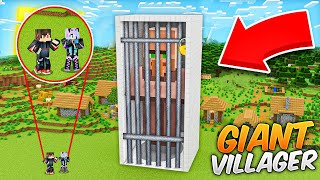 WE PUT A GIANT VILLAGER IN A HUGE PRISON IN MINECRAFT [upl. by Morrison]