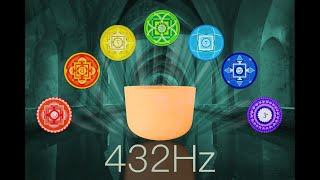 All 7 Chakras Crystal Singing Bowls 30 Min Deep Opening amp Balancing Meditation Music  432Hz based [upl. by Nivej]