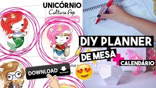 DIY PLANNER DE MESA E CALENDARIO [upl. by Icaj]