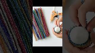 100pcs Glitter Chenille Stems Pipechristmas diy handmade shorts [upl. by Yanarp245]