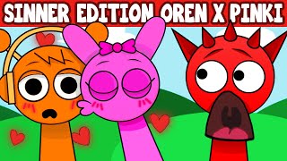 Incredibox Sprunki Sinner Edition But With Oren x Pinki Kiss  All Reactions [upl. by Dickie]