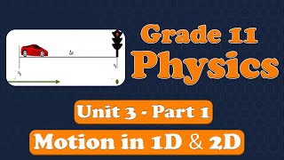 Grade 11 Physics Unit 3 Motion in 1D and 2D Part 1  with detail explanation [upl. by Nosyerg]