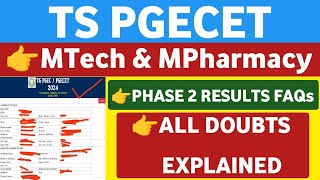 TS PGECET Phase 2 Results Doubts ExplainedStudentUpdates247 [upl. by Ecydnac]