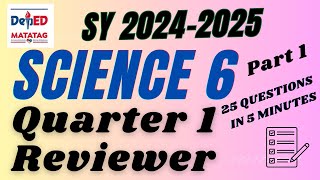 Quick Review  Grade 6 Science Quarter 1 Review Part 1  25 Questions in 5 Minutes [upl. by Sedlik60]