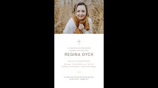 Trauergottesdienst – Regina Dyck [upl. by Anselm]