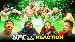 UFC 305 REACTION 🤯  Du Plessis SUBS Adesanya  KaraFrance KOs Erceg [upl. by Jabe525]