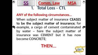 Marine Law  MARINE INSURANCE GENERAL AVERAGE Part 3  CHIEF MATE MMD EXAM PHASE 2 [upl. by Ahsikam]