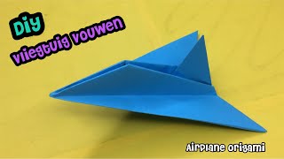 ★ VOUWEN MET PAPIER VLIEGTUIG ★ knutselen  origami zonder lijm [upl. by Nork]