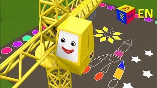 Shapes for kids preschoolers and grade 1 Learn about 2D Shapes with ChooChoo Train  part 2 [upl. by Shep569]