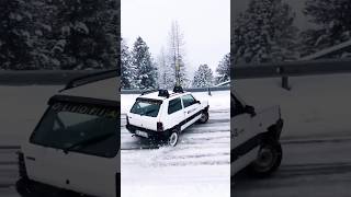 fiat panda 4x4 vs subaru ❄️ shorts [upl. by Sirrah]