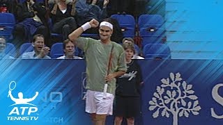 ROGER FEDERERS GREATEST SHOT EVER [upl. by Novahc]