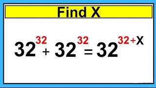 Nice Exponent Math Simplification  Find the Value of X [upl. by Yearwood595]