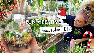 Terrarium Baubles  A Planty Wonderland ❄️🎄 Decorate For Christmas With Me DIY houseplant edition [upl. by Mauri135]