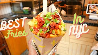 BEST French Fries in NYC  Pommes Frites  Belgian Fries  NYC Street Food [upl. by Merriam86]