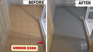 Upgrade Your Ugly Bathroom Floor WITHOUT Breaking the Bank [upl. by Aicilla185]