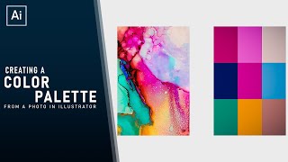 Creating a color palette from a photo in Illustrator [upl. by Suirradal916]