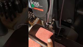 Making a ostrich card holder sewing how sewing handmade leatherworks quotLopez cuerosca quot [upl. by Aicenek]