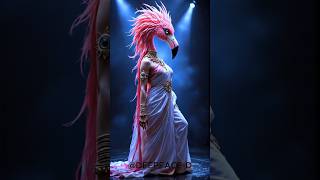 A woman dances with a Flamingo on AGT agt magic talent shorts dance performance deepface [upl. by Sirrah]