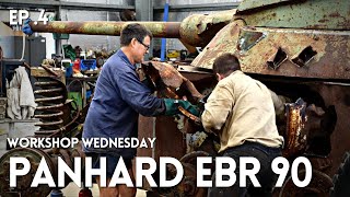 WORKSHOP WEDNESDAY Panhard EBR 90 Steering RESTORATION and Turret Basket removal [upl. by Mutz]