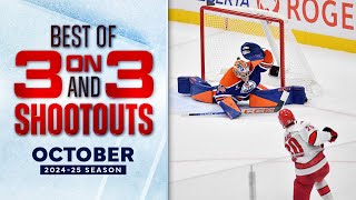 Best NHL 3on3 Overtime and Shootout Moments from October [upl. by Nodnek]