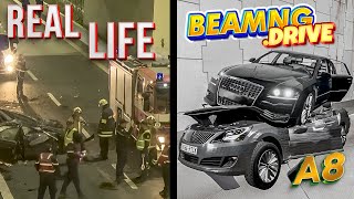 Accidents Based on Real Events on BeamNGDrive 12  Real Life  Flashbacks [upl. by Ramoj]