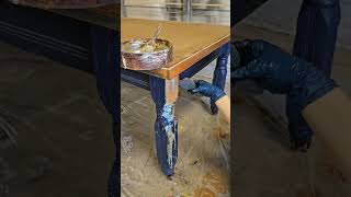 Antique Oak Table Whitewash Glaze diy painting woodworking home [upl. by Rolyak]