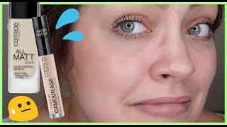 Lets Test Catrice All Matt Foundation and Liquid Camouflage Concealer [upl. by Rosenkranz]