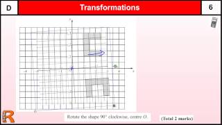 Transformations rotation GCSE Maths Foundation revision Exam paper practice amp help [upl. by Kirre]