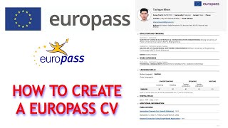 How to Create a Europass CV  Step by Step Guide on How to Create a Europass CV [upl. by Koby]